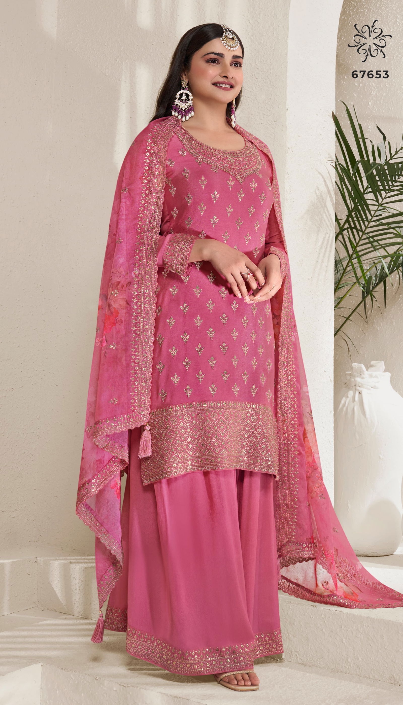Shalini By Vinay Chinon Embroidery Wedding Salwar Suit Wholesale Market